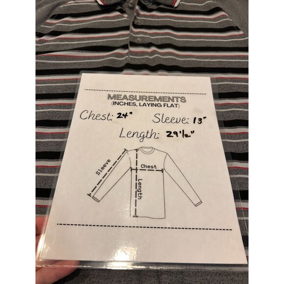 Izod Men's Slim Fit Polo Shirt Gray Striped Size XL Polyester/Cotton Blend - Picture 4 of 9